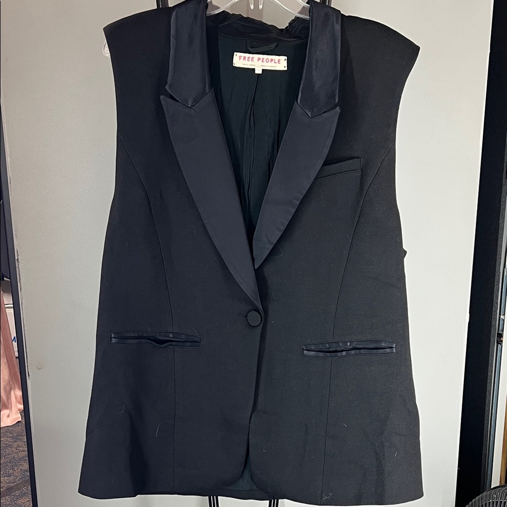 Free People Elegant Black Vest